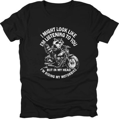 In My Head, I Ride Raccoon T-shirt