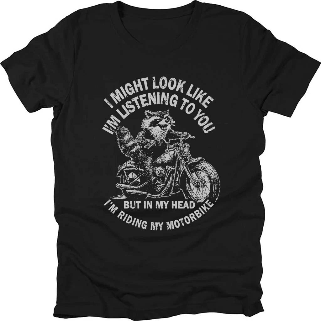 In My Head, I Ride Raccoon T-shirt