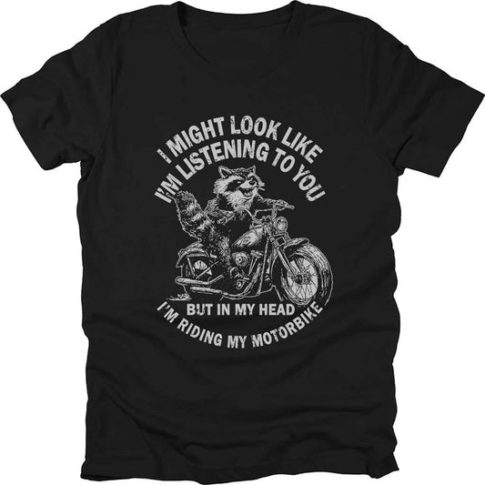 In My Head, I Ride Raccoon T-shirt