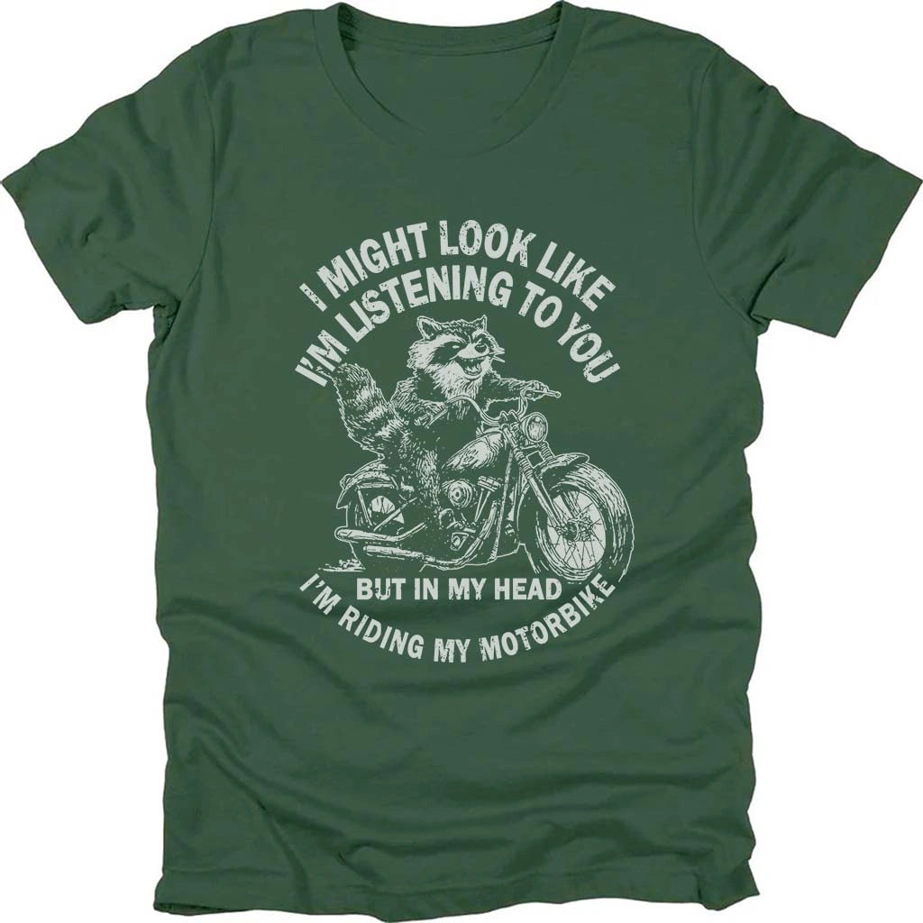 In My Head, I Ride Raccoon T-shirt