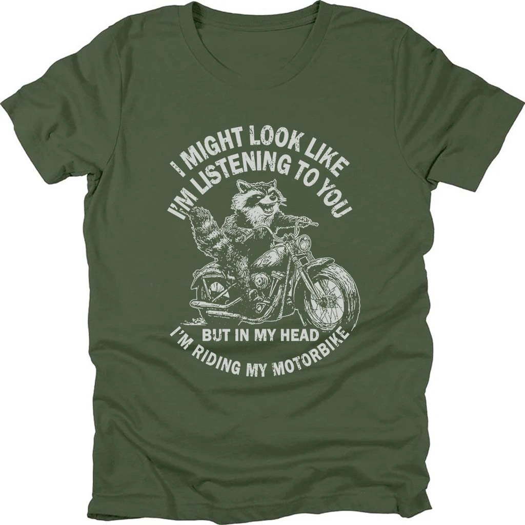In My Head, I Ride Raccoon T-shirt