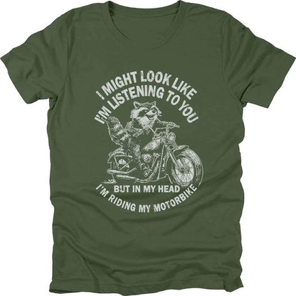 In My Head, I Ride Raccoon T-shirt