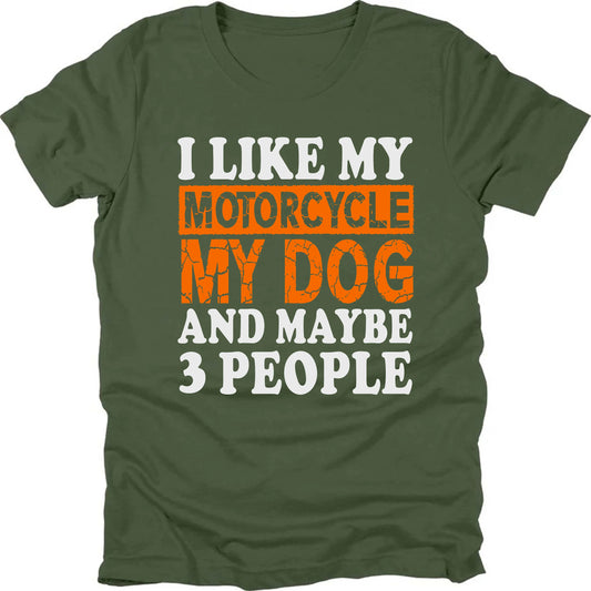 I Like My Motorcycle Dog T-shirt