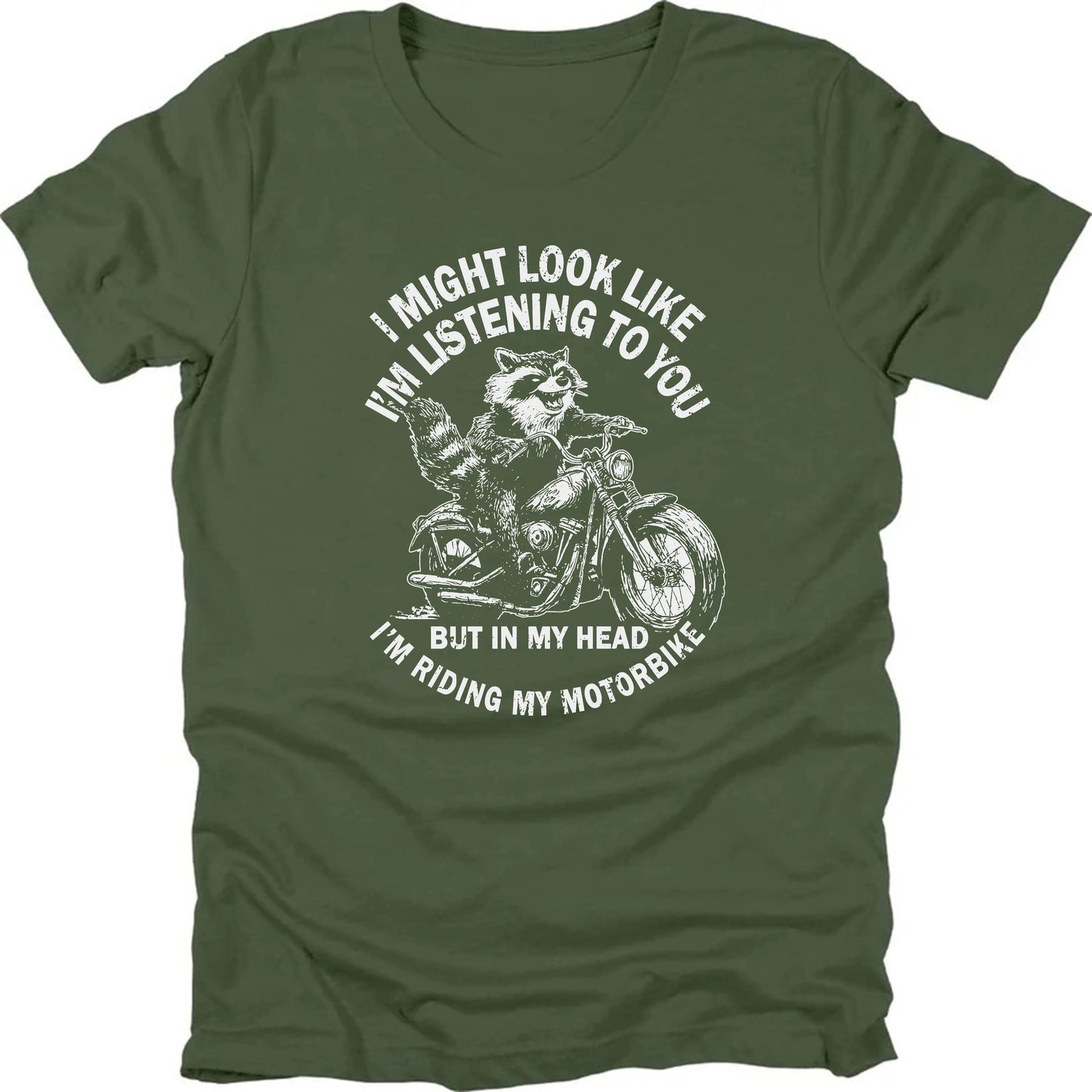 In My Head, I Ride Raccoon T-shirt