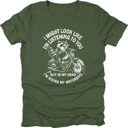 In My Head, I Ride Raccoon T-shirt